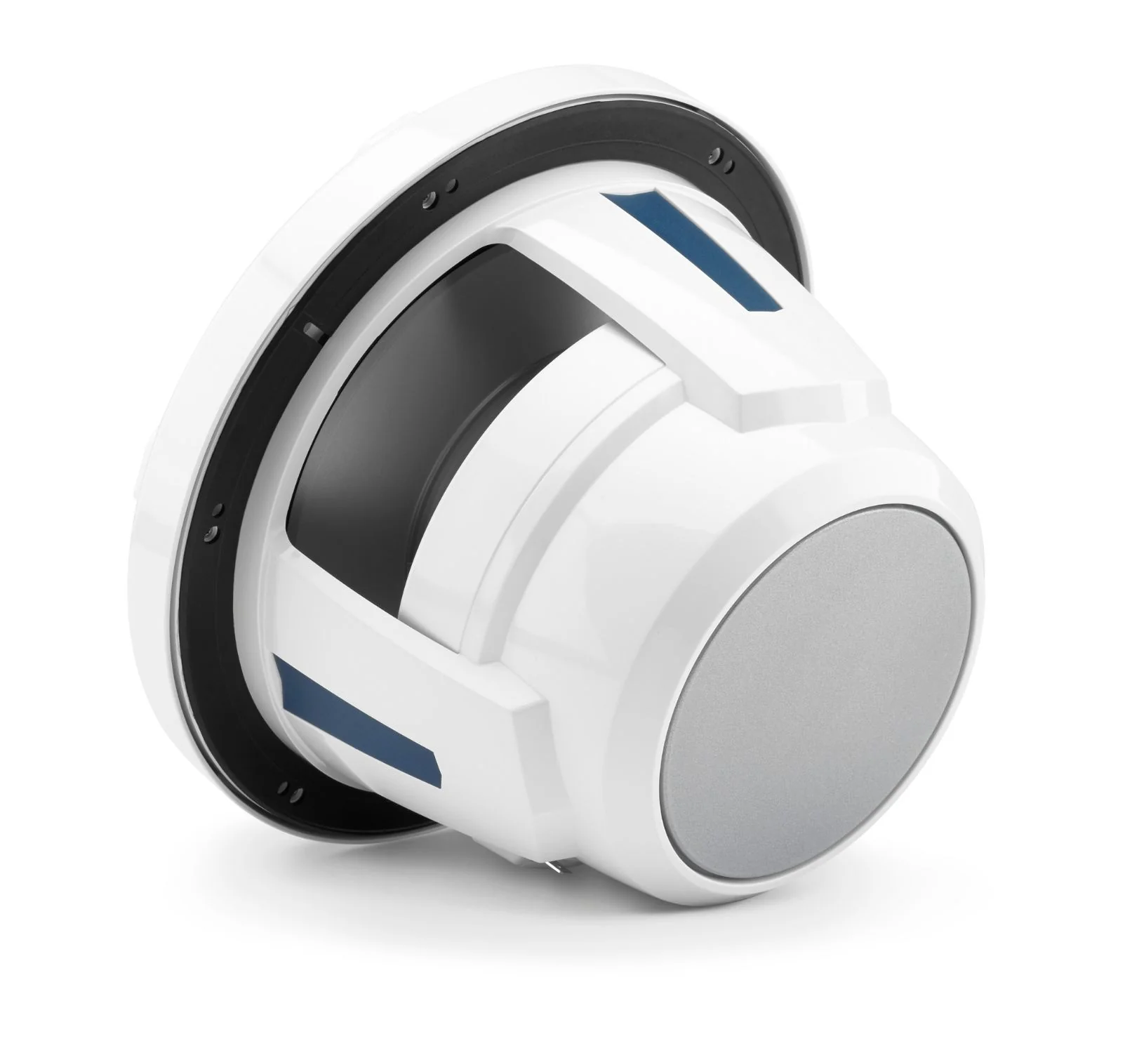 JL Audio - M6-10W-S-GwGw-i-4 10-inch (250 mm) Marine Subwoofer Driver with Transflective LED Lighting, Gloss White Trim Ring, Gloss White Sport Grille, 4 Ω - Image 3