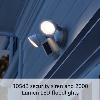 Ring Floodlight Cam Wired Plus - with motion-activated 1080p HD video, White - Image 4