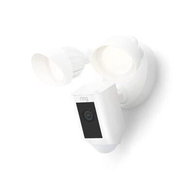 Ring Floodlight Cam Wired Plus - with motion-activated 1080p HD video, White