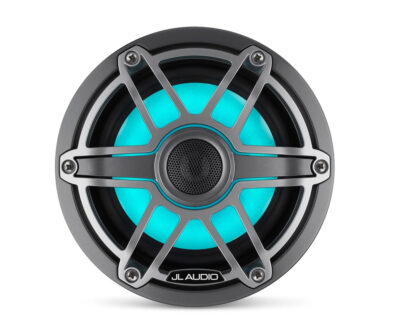 JL Audio - M6-650X-S-GmTi-i 6.5-inch (165 mm) Marine Coaxial Speakers with Transflective LED Lighting, Gray Metallic Trim Ring, Titanium Sport Grille - Image 2