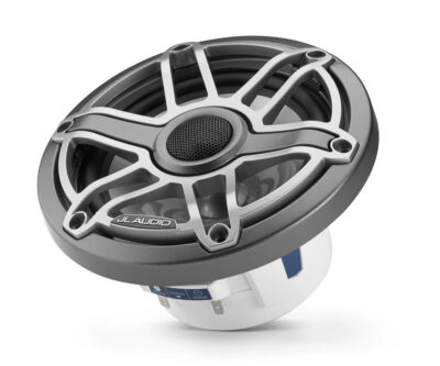 JL Audio - M6-650X-S-GmTi-i 6.5-inch (165 mm) Marine Coaxial Speakers with Transflective LED Lighting, Gray Metallic Trim Ring, Titanium Sport Grille - Image 4