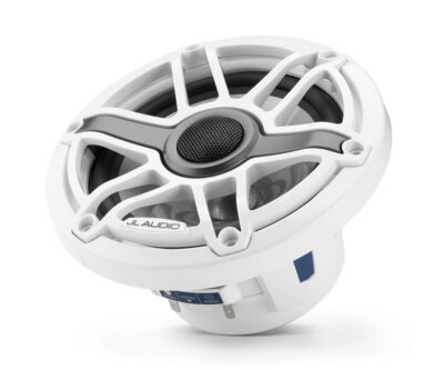 JL Audio - M6-650X-S-GwGw-i 6.5-inch (165 mm) Marine Coaxial Speakers with Transflective LED Lighting, Gloss White Trim Ring, Gloss White Sport Grille - Image 4