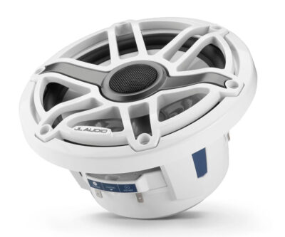 JL Audio - M6-770X-S-GwGw 7.7-inch (196 mm) Marine Coaxial Speakers, Gloss White Trim Ring, Gloss White Sport Grille - Image 2