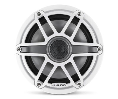 JL Audio - M6-770X-S-GwGw 7.7-inch (196 mm) Marine Coaxial Speakers, Gloss White Trim Ring, Gloss White Sport Grille - Image 3