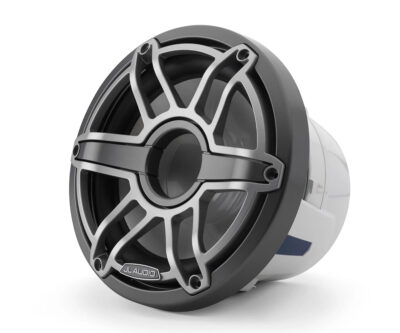 JL Audio - M6-8IB-S-GmTi-4 8-inch (200 mm) Marine Subwoofer Driver, Gray Metallic Trim Ring, Titanium Sport Grille