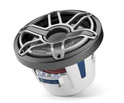 JL Audio - M6-8IB-S-GmTi-i-4 8-inch (200 mm) Marine Subwoofer Driver with Transflective LED Lighting, Gray Metallic Trim Ring, Titanium Sport Grille - Image 3