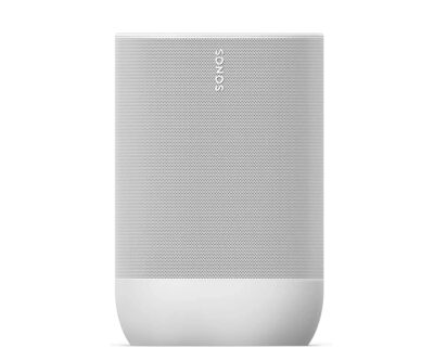 Sonos - Move Battery-Powered Smart Speaker, Wi-Fi and Bluetooth with Alexa Built-in - White