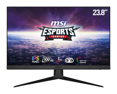 MSI-G2412V - 24-inch FHD (1920 x 1080) Non-Glare with Super Narrow Bezel 75Hz 1ms 16:9 HDMI/DP AMD Radeon FreeSync IPS Gaming Monitor (OPTIX G2412V),Black