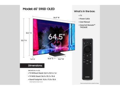 SAMSUNG - QN65S90D - 65 inch QN90D 4K HDR Smart Neo QLED TV - Image 5