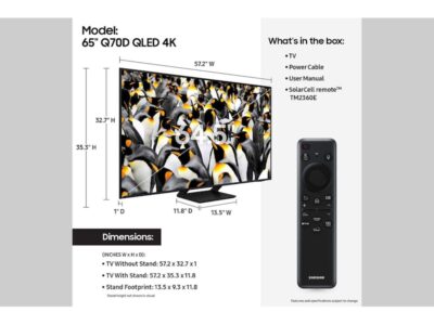 SAMSUNG - QN65Q70D - 65-Inch Class QLED TV Q70D 4K Smart (2024 Model) - Image 4
