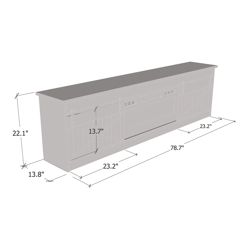 Meble Furniture - Granero BL-EF Fireplace TV Stand White - Image 4