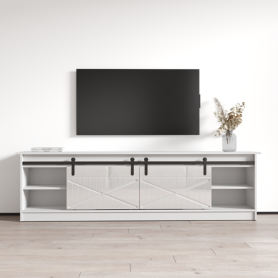 Meble Furniture - Granero BL-EF Fireplace TV Stand White - Image 2