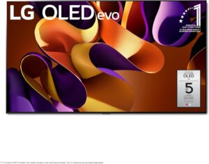 LG OLED83G4WUA 83-Inch G4 OLED evo 4K Smart TV - 11 AI Processor 4K, Alexa Built-in, 144Hz Refresh Rate, HDMI 2.1, G-Sync, FreeSync, Dolby Vision, Dolby Atmos