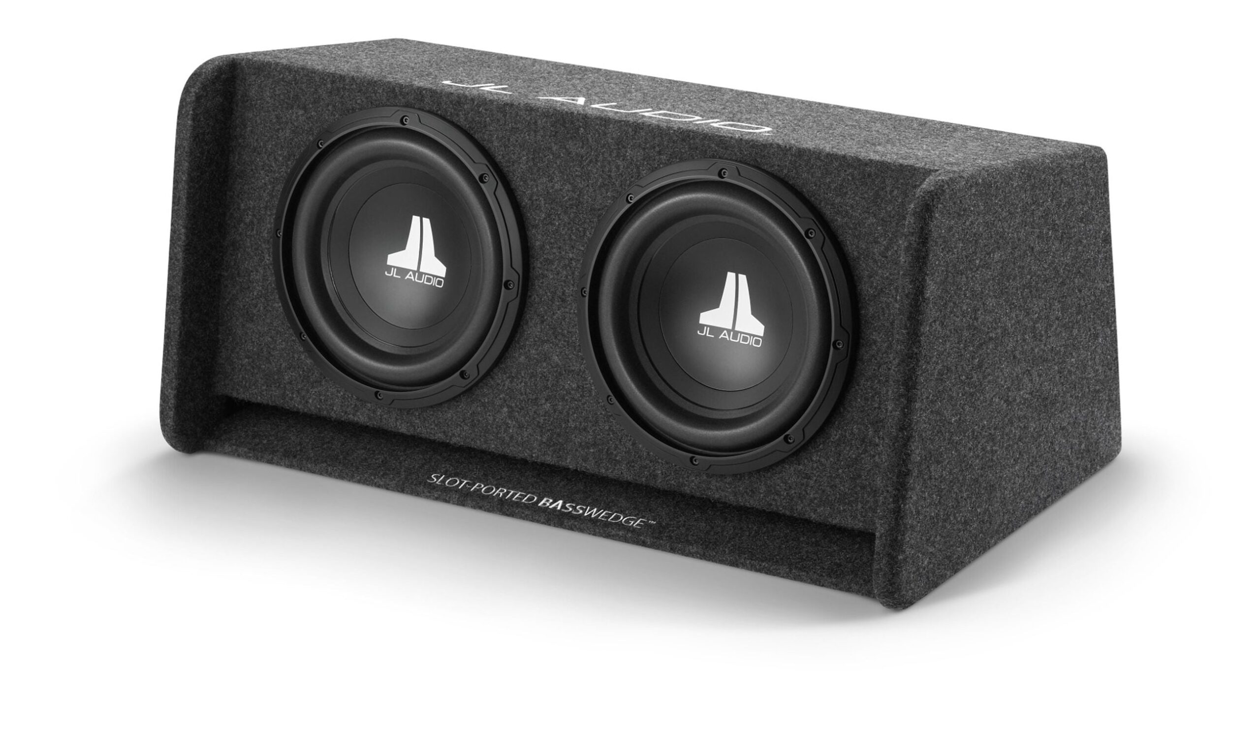 JL Audio CP210-W0v3 BassWedge slot-ported enclosure with two 10" W0v3 subwoofers - Image 2