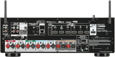 Denon AVR-X1800H 7.2 Channel AV Receiver - 80W/Channel, Wireless Streaming via Built-in HEOS, WiFi, & Bluetooth, Supports Dolby Vision, HDR10+, Dynamic HDR, and Home Automation Systems - Image 2