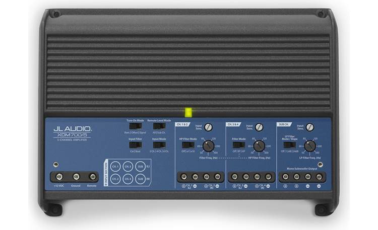 JL Audio XDM700/5 5-channel car/marine amplifier — 75 watts RMS x 4 at 4 ohms + 300 watts RMS x 1 at 2 ohms