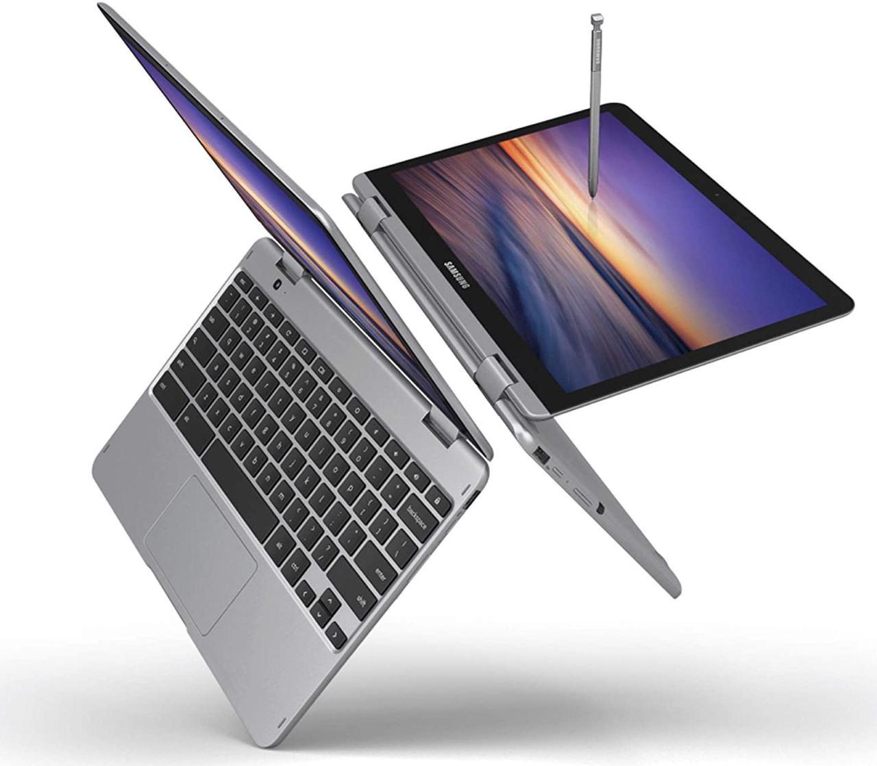 Samsung - Plus 2-in-1 12.2" Touch-Screen Chromebook - Intel Celeron - 4GB Memory - 64GB eMMC Flash Memory - Light Titan - Image 2
