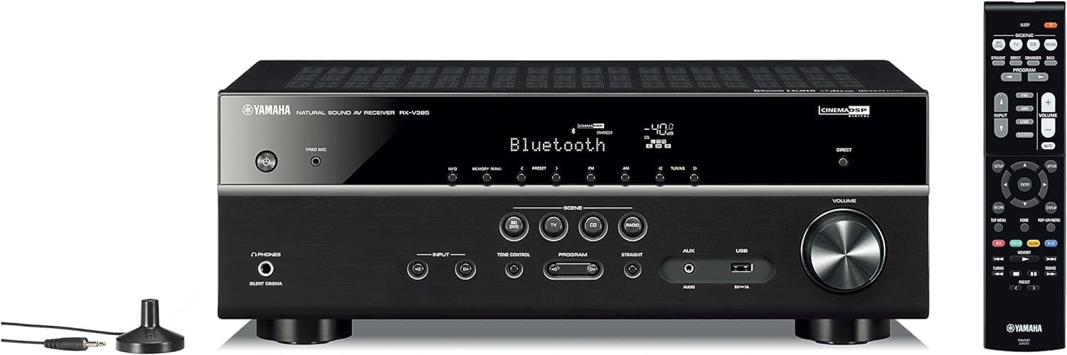 YAMAHA RX-V385 5.1-Channel 4K Ultra HD AV Receiver with Bluetooth - Image 4
