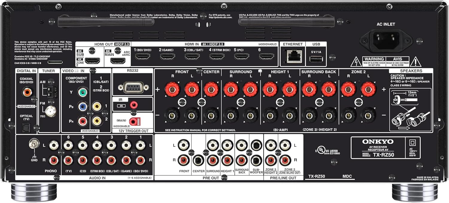 Onkyo TX-RZ50 9.2-Channel THX Certified AV Receiver - Image 2