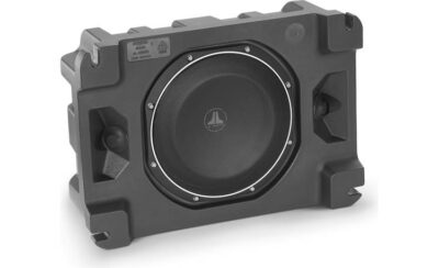 JL Audio PES110-TW1-2 StowAway sealed downward-firing enclosure with one 10TW1-2 2-ohm shallow-mount subwoofer