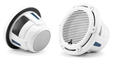 JL Audio - M6-10W-C-GwGw-4 10-inch (250 mm) Marine Subwoofer Driver, Gloss White Trim Ring, Gloss White Classic Grille, 4 Ω
