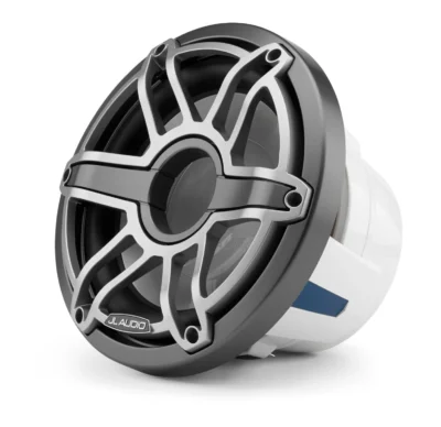 JL Audio - M6-10W-S-GmTi-4 10-inch (250 mm) Marine Subwoofer Driver, Gray Metallic Trim Ring, Titanium Sport Grille, 4 Ω - Image 2