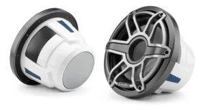 JL Audio - M6-10W-S-GmTi-4 10-inch (250 mm) Marine Subwoofer Driver, Gray Metallic Trim Ring, Titanium Sport Grille, 4 Ω