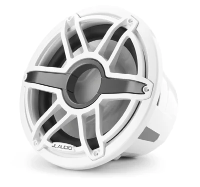 JL Audio - M7-12IB-S-GwGw-4 12-inch (300 mm) Marine Subwoofer Driver, Gloss White Trim Ring, Gloss White Sport Grille, 4 Ω