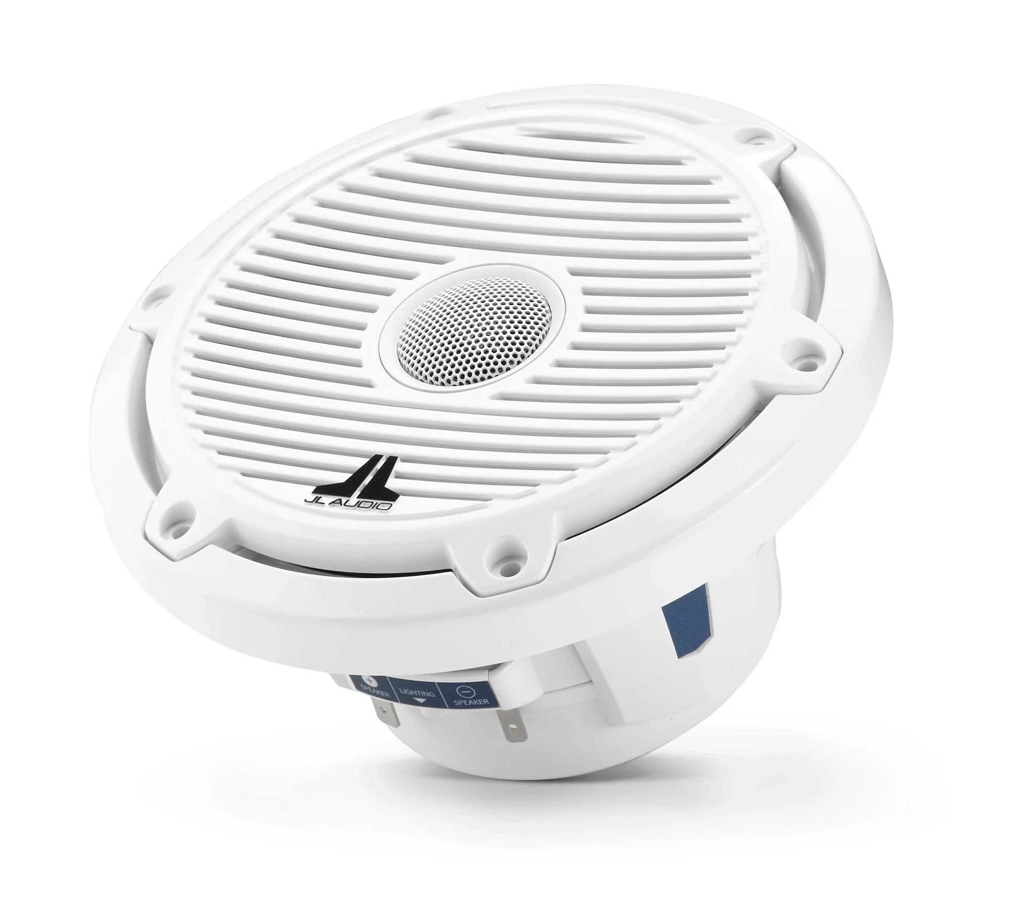 JL Audio - M6-650X-C-3Gw 6.5-inch (165 mm) Marine Coaxial Speakers, Gloss White Trim Ring, Gloss White Classic Grille, White Tweeter Mesh - Image 2