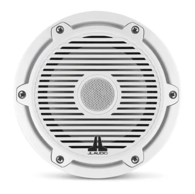 JL Audio - M6-650X-C-3Gw 6.5-inch (165 mm) Marine Coaxial Speakers, Gloss White Trim Ring, Gloss White Classic Grille, White Tweeter Mesh - Image 3