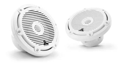 JL Audio - M3-650X-C-Gw 6.5-inch (165 mm) Marine Coaxial Speakers, Gloss White Classic Grilles