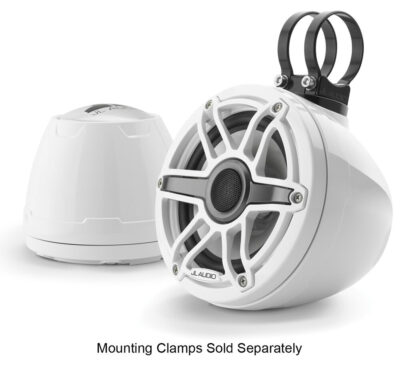 JL Audio - M6-650VEX-Gw-S-GwGw 6.5-inch (165 mm) Enclosed Coaxial System, Gloss White Enclosure, Gloss White Trim Ring, Gloss White Sport Grille