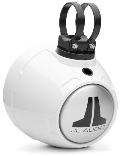 JL Audio - M6-650VEX-Gw-S-GwGw-i 6.5-inch (165 mm) Enclosed Coaxial System with Transflective LED Lighting, Gloss White Enclosure, Gloss White Trim Ring, Gloss White Sport Grille - Image 2