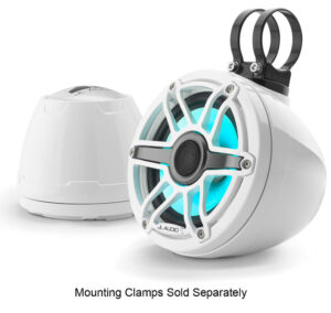 JL Audio - M6-650VEX-Gw-S-GwGw-i 6.5-inch (165 mm) Enclosed Coaxial System with Transflective LED Lighting, Gloss White Enclosure, Gloss White Trim Ring, Gloss White Sport Grille
