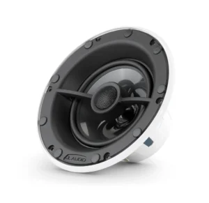 JL Audio - M6-650X-L-GwSw-Single 6.5-inch (165 mm) Marine Coaxial Speaker, White Trim Ring, White Luxe Grille