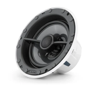 JL Audio - M6-770X-L-GwSw-Single 7.7-inch (196 mm) Marine Coaxial Speaker, White Trim Ring, White Luxe Grille