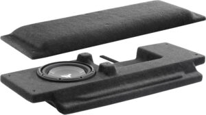 JL Audio - SB-J-JK2DR/10W1v3/DG Stealthbox Enclosed Subwoofer for 2007-2017 Jeep Wrangler 2dr with Med. Slate Gray or Med. Khaki interior