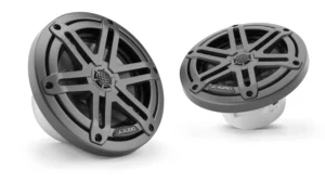 JL Audio - M3-650X-S-Gm 6.5-inch (165 mm) Marine Coaxial Speakers, Gray Metallic Sport Grilles