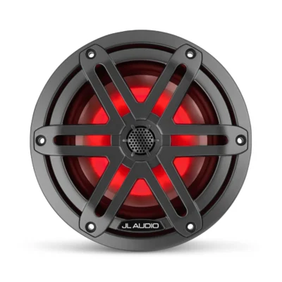 JL Audio - M3-650X-S-Gm-i 6.5-inch (165 mm) Marine Coaxial Speakers, Gray Metallic Sport Grilles with RGB LED Lighting - Image 2
