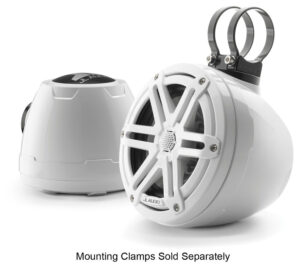 JL Audio - M3-650VEX-Gw-S-Gw 6.5-inch (165 mm) Enclosed Coaxial System, Gloss White Enclosure, Gloss White Sport Grilles