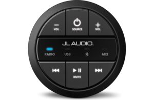 JL Audio - MMR-20-BE Round, wired, non-display remote controller for use with MediaMaster