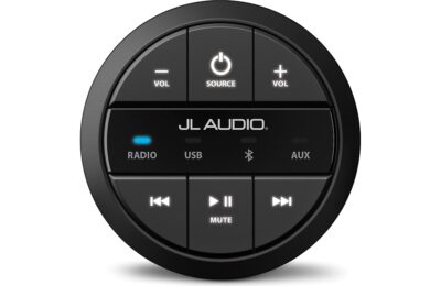 JL Audio - MMR-20-BE Round, wired, non-display remote controller for use with MediaMaster
