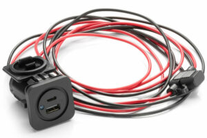 JL Audio - XMD-USBCA/CHG2X-PNL USB-C and USB-A Charging Jack for Panel-Mounting