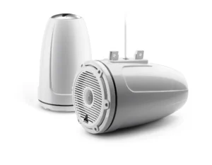 JL Audio - M6-770ETXv3-Gw-C-3Gw 7.7-inch (196 mm) Enclosed Tower Coaxial System, Gloss White Enclosure, Gloss White Trim Ring, Gloss White Classic Grille, White Tweeter Mesh