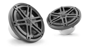 JL Audio - M3-770X-S-Gm 7.7-inch (196 mm) Marine Coaxial Speakers, Gray Metallic Sport Grilles