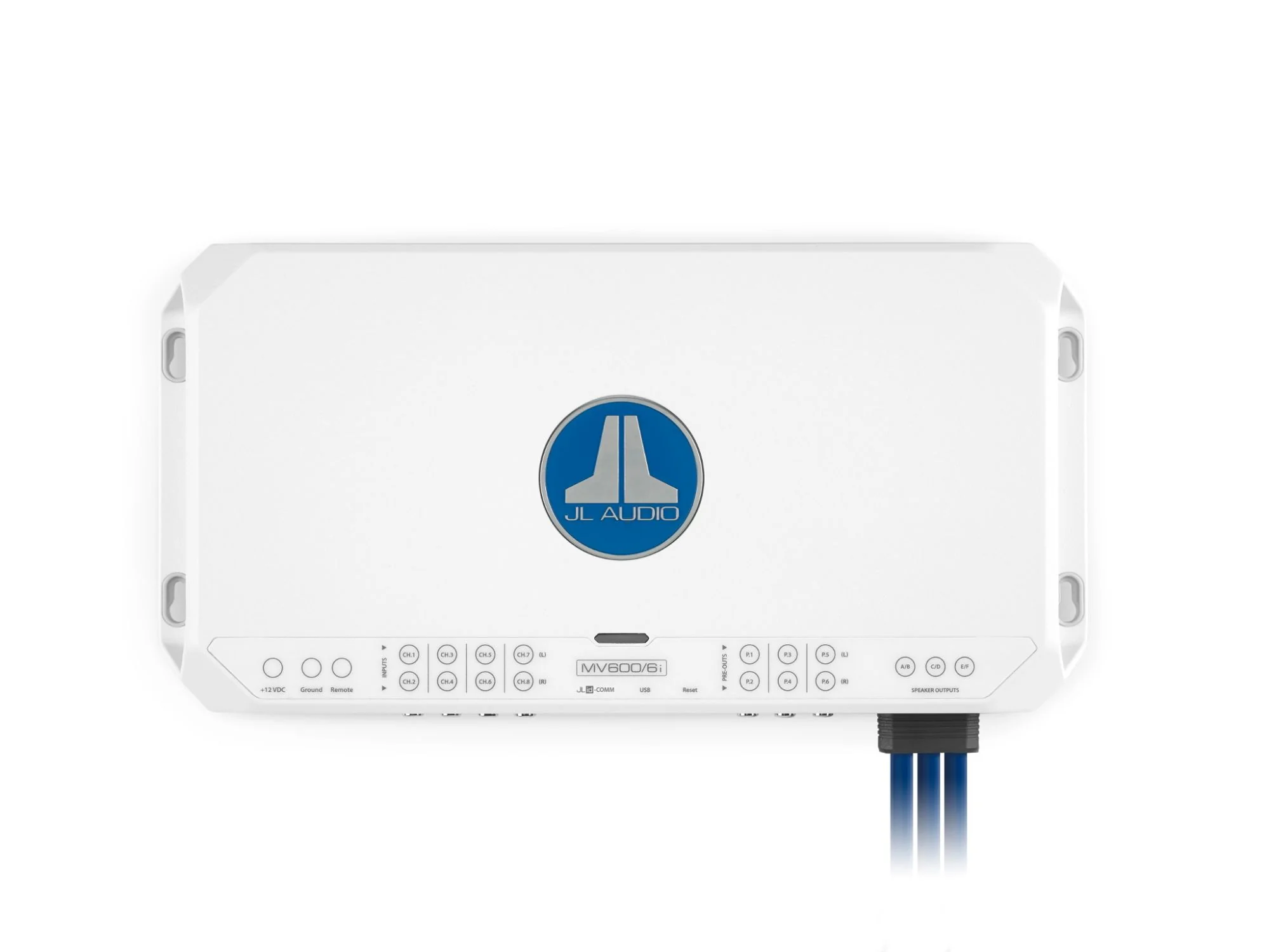 JL Audio - MV600/6i 6 Ch. Class D Full-Range Marine Amplifier with Integrated DSP, 600 W