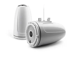 JL Audio - M6-770ETXv3-Gw-C-GwGw 7.7-inch (196 mm) Enclosed Tower Coaxial System, Gloss White Enclosure, Gloss White Trim Ring, Gloss White Classic Grille, Black Tweeter Mesh