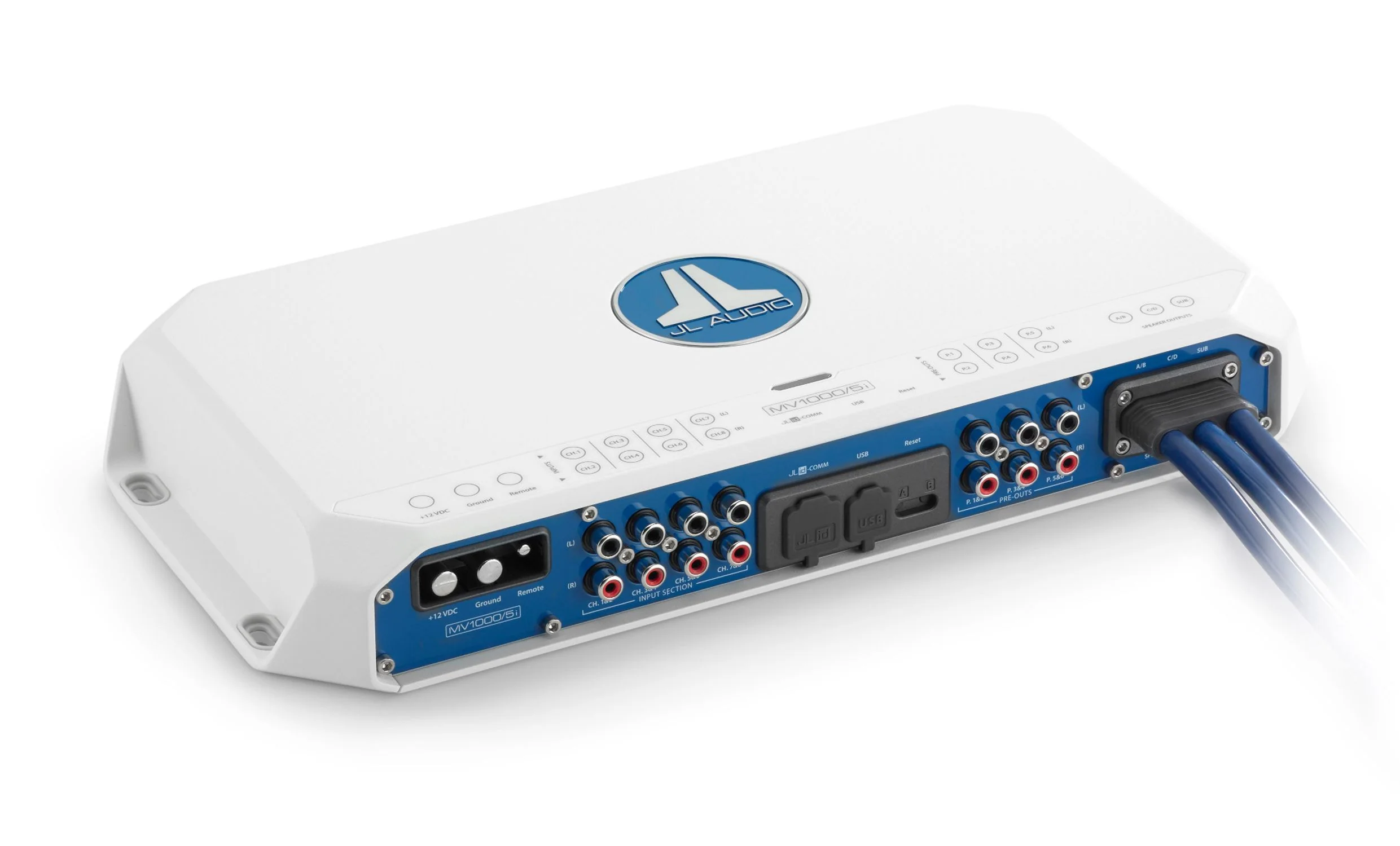 JL Audio - MV1000/5i 5 Ch. Class D Marine System Amplifier with Integrated DSP, 1000 W - Image 2