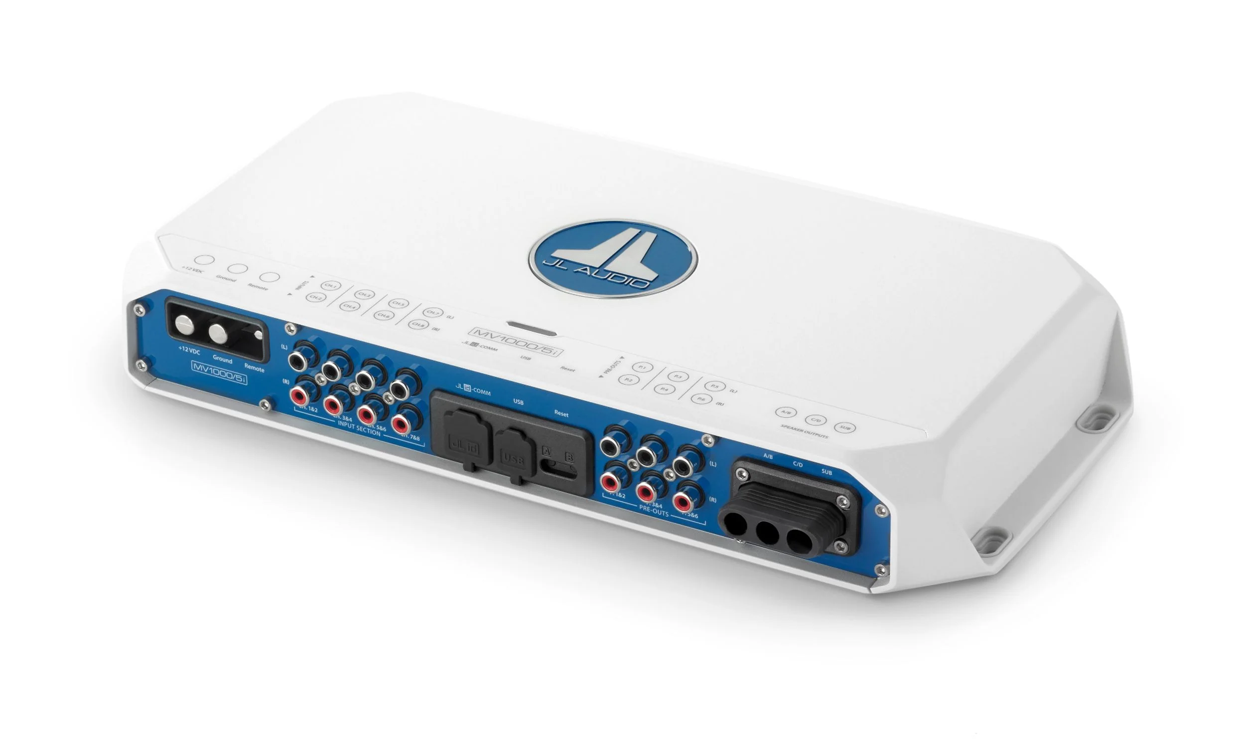 JL Audio - MV1000/5i 5 Ch. Class D Marine System Amplifier with Integrated DSP, 1000 W - Image 3