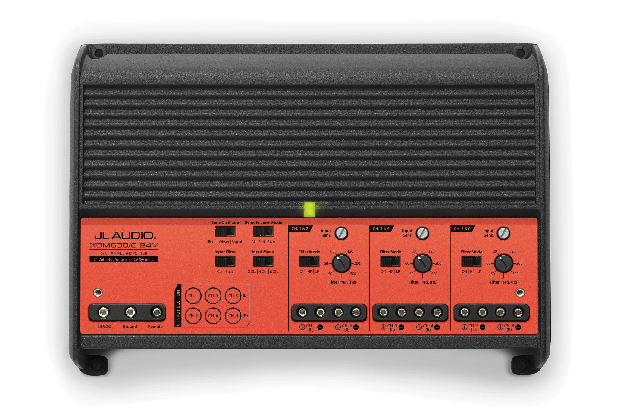 JL Audio - XDM600/6-24V 6 Ch. Class D, Full-Range Car/Marine Amplifier, 600 W, for 24V Systems - Image 3